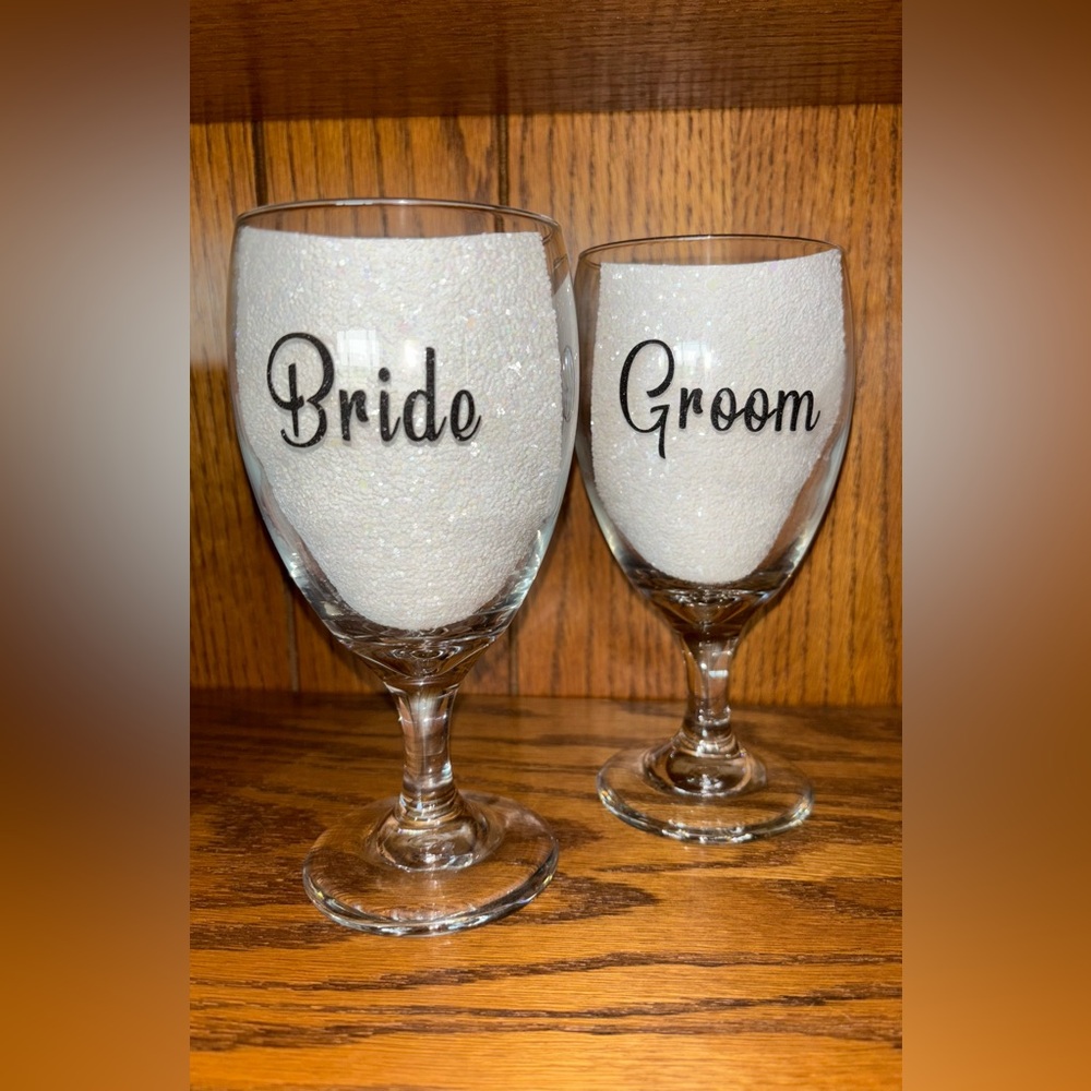 Bride & Groom Wine Glasses